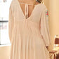 Davi and Dani V Neckline Long Sleeves Dress