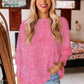 Oversized Leopard Puff Sleeve Blouse