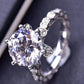 Moissanite 5 Carat Heart 925 Sterling Silver Ring