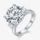 Moissanite 8.6 Carat Platinum Plated Ring