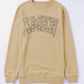 Khaki Amen Leopard Letter Print Oversized Pullover Sweatshirt