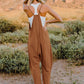 Double Take Full Size Sleeveless V-Neck Pocketed Jumpsuit