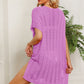 Openwork Side Slit Knit Dress