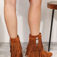 Legend Womens Tassel Wedge Heel Ankle Booties