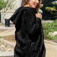 Double Take Full Size Hooded Teddy Bear Jacket with Thumbholes