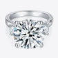 Moissanite 8.6 Carat Platinum Plated Ring