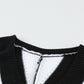 Striped Colorblock V Neck Knitted Sweater
