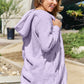 Double Take Full Size Hooded Teddy Bear Jacket with Thumbholes